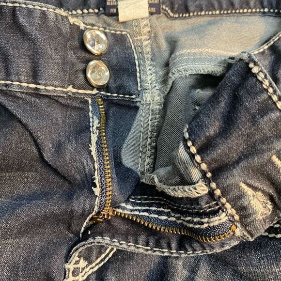 RYTHM‎ IN BLUES Women’s Dark Wash Studded Jeans Size 14 - Picture 10 of 11